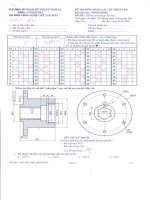 ĐỀ THI có đáp án môn học DUNG SAI kỹ THUẬT đo 