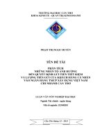 phân tích những nhân tố ảnh hưởng đến quyết định gửi tiền tiết kiệm và lượng tiền gửi của khách hàng cá nhân vào ngân hàng tmcp xây dựng việt nam chi nhánh cần thơ