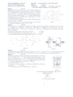 ĐỀ THI có đáp án môn NGUYÊN lý CHI TIẾT máy 