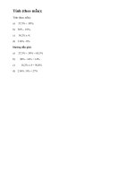 Bài 1 trang 76 Tiết 44 sgk Toán 5