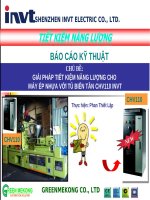 GIẢI PHÁP TIẾT KIỆM NĂNG LƯỢNG CHO máy ép NHỰA với tủ BIẾN tần CHV110 INVT