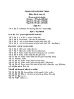 PHÂN PHỐI CHƯƠNG TRÌNH môn địa lí  lớp 12 