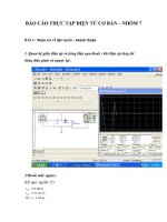 BÁO cáo THỰC tập điện tử cơ bản – NHÓM 7 