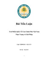 Bài tiểu luận trái phiếu quốc tế của chính phủ việt nam thực trạng và giải pháp