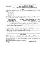 Download đề thi + hướng dẫn chấm thi học sinh giỏi kỹ thuật môn tin THPT học năm 2008 cấp tỉnh quảng bình 