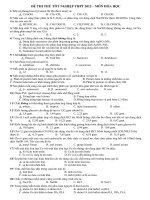 4 đề thi thử tốt nghiệp thpt 2012 – môn hóa học 