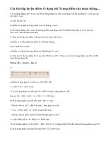 Bài tập luyện thêm. Trung điểm của đoạn thẳng