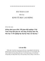 Giáo dục đại học và vấn đề thất nghiệp, bài học từ các nước và giải pháp cho Việt Nam