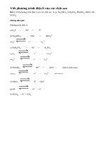 Bài 1 trang 22 sgk Hóa học 11