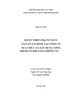 hoàn thiện hạch toán tài sản cố định tại công ty sửa chữa và xây dựng công trình cơ khí giao thông 721