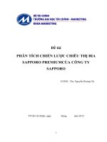 Phân tích chiến lược chiêu thị bia sapporo premium của công ty sapporo