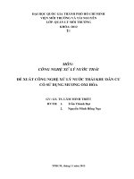 đề xuất công nghệ xử lý nước thải khu dân cư có sử dụng mương oxi hóa