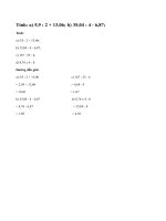 Bài 1 trang 68 Tiết 35 sgk Toán 5