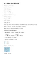 Lý thuyết bảng đơn vị đo thời gian