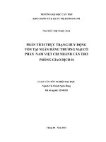 phân tích thực trạng huy động vốn tại ngân hàng thương mại cổ phần nam việt chi nhánh cần thơ phòng giao dịch 01