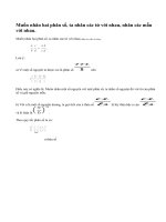 Lý thuyết phép nhân phân số