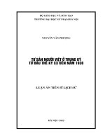 Tư sản người Việt ở Trung Kỳ từ đầu thế kỷ XX đến năm 1930