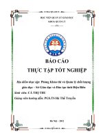 Báo cáo thực tập tốt nghiệp tại Phòng Khảo thí và Quản lý chất lượng giáo dục – Sở Giáo dục và Đào tạo tỉnh Điện Biên