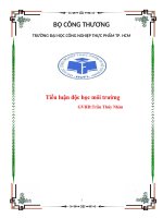 Tiểu luận độc học môi trường