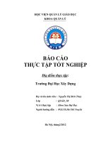 Báo cáo thực tập tốt nghiệp tại Trường Đại Học Xây Dựng