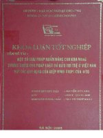 KHÓA LUẬN TỐT NGHIỆP Đề tài Một số giải pháp nhằm nâng cao khả năng tương thích của pháp luật sở hữu trí tuệ ở việt nam với các quy định của hiệp định TRIPS của WTO