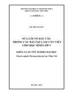 Sửa lỗi về dấu câu trong các bài tập làm văn viết cho học sinh lớp 5