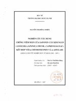 Góp phần tìm hiểu tác dụng chống viêm của hoa cây kim ngân (lonicera japonica thump caprioliaceae) kết hợp với anpha chymotrysin