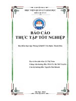 Báo cáo thực tập tốt nghiệp tại Phòng GDĐT Yên Định Thanh Hóa