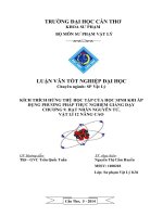 kích thích hứng thú học tập của học sinh khi áp dụng phương pháp thực nghiệm giảng dạy chương 9. hạt nhân nguyên tử, vật lí 12 nâng cao