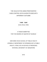 THE VALUE OF RE USING PRIOR NESTED CASE CONTROL DATA IN NEW STUDIES WITH DIFFERENT OUTCOME 