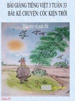 Bài giảng tiếng việt 3 tuần 33 bài kể chuyện   cóc kiện trời 