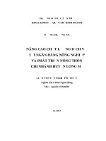 nâng cao chất lượng dịch vụ tại ngân hàng nông nghiệp và phát triển nông thôn chi nhánh huyện long mỹ