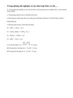 Bài 4 trang 117 SGK hóa học 8