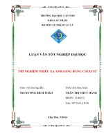 thí nghiệm nhiễu xạ ánh sáng bằng cách tử