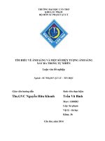 TÌM HIỂU về ánh sáng và MỘT số hiện tượng ánh sáng xảy ra trong tự nhiên