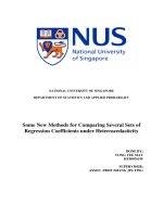 Some new methods for comparing several sets of regression coefficients under heteroscedasticity 