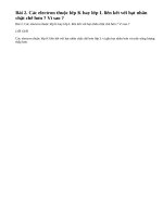 Bài 2 trang 30 sgk hoá học 10