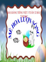 Bài giảng tiếng việt 3 tuần 32 bài tập đọc   mè hoa lượn sóng 