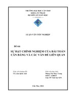 sự đặt chỉnh nghiệm của bài toán cân bằng và các vấn đề liên quan