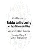 Statistical Machine Learning for High Dimensional Data Lecture 2