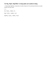 Bài 1 trang 14 sgk hóa học 9