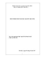 MỘT SỐ BIỆN PHÁP GIÁO DỤC ĐẠO ĐỨC HỌC SINH