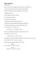 Lý thuyết tính chất hóa học của bazơ