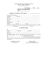 mẫu giấy ủy quyền dành cho công chứng hợp đồng thuê nhà