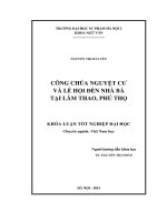 Khoá luận tốt nghiệp công chúa nguyệt cư và lễ hội đền nhà bà tại lâm thao, phú thọ