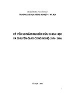 Kỷ yếu 50 năm nghiên cứu khoa học và chuyển giao công nghệ (1956 2006)