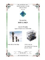 tên của đề tài: khí cụ điện