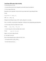 Lý thuyết Tính chất hóa học của axit.