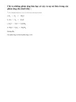 Bài tập 7 - Trang 101 - SGK Hóa học 8