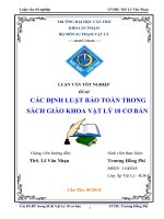 các định luật bảo toàn trong sách giáo khoa vật lý 10 cơ bản
